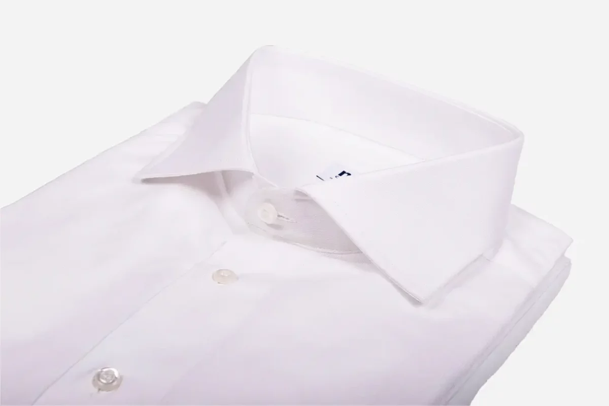 Camicia su misura tessuto Royal Oxford bianco