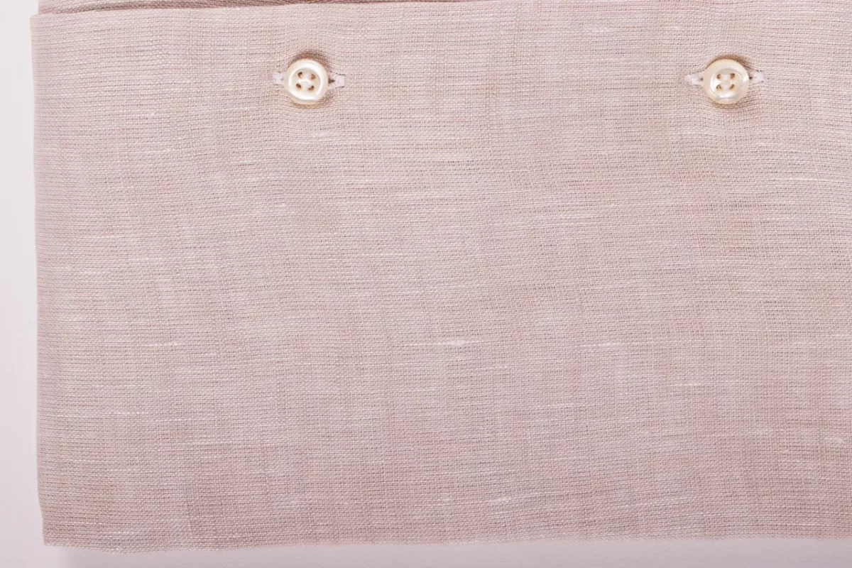 Camicia su misura tessuto Lino papiro