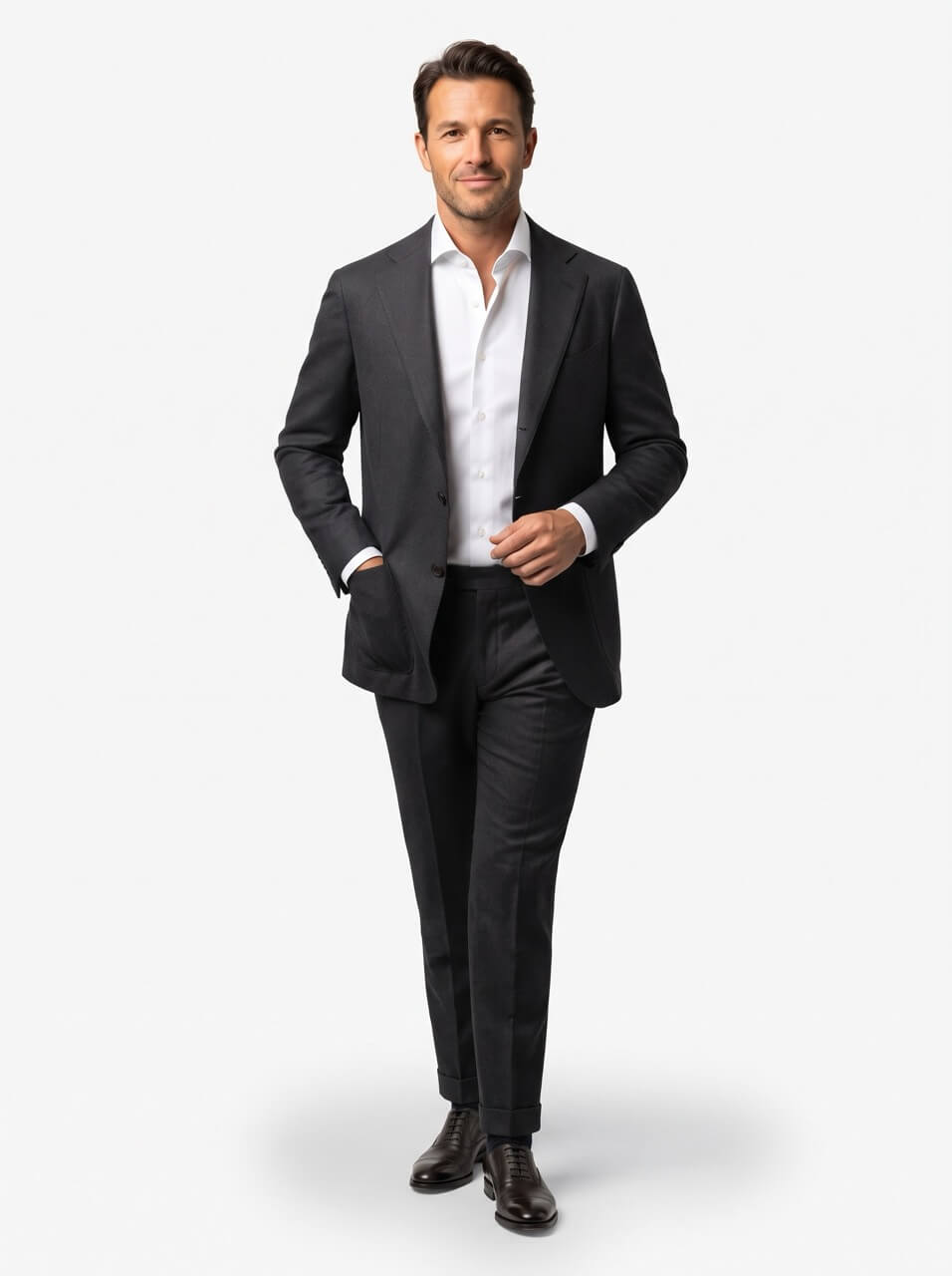 Camicia su misura tessuto Popeline bianco comfort no iron - immagine 4
