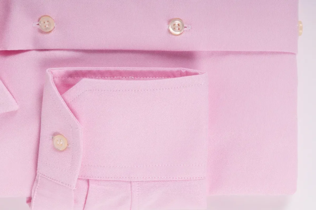 Camicia su misura tessuto Oxford Americano rosa