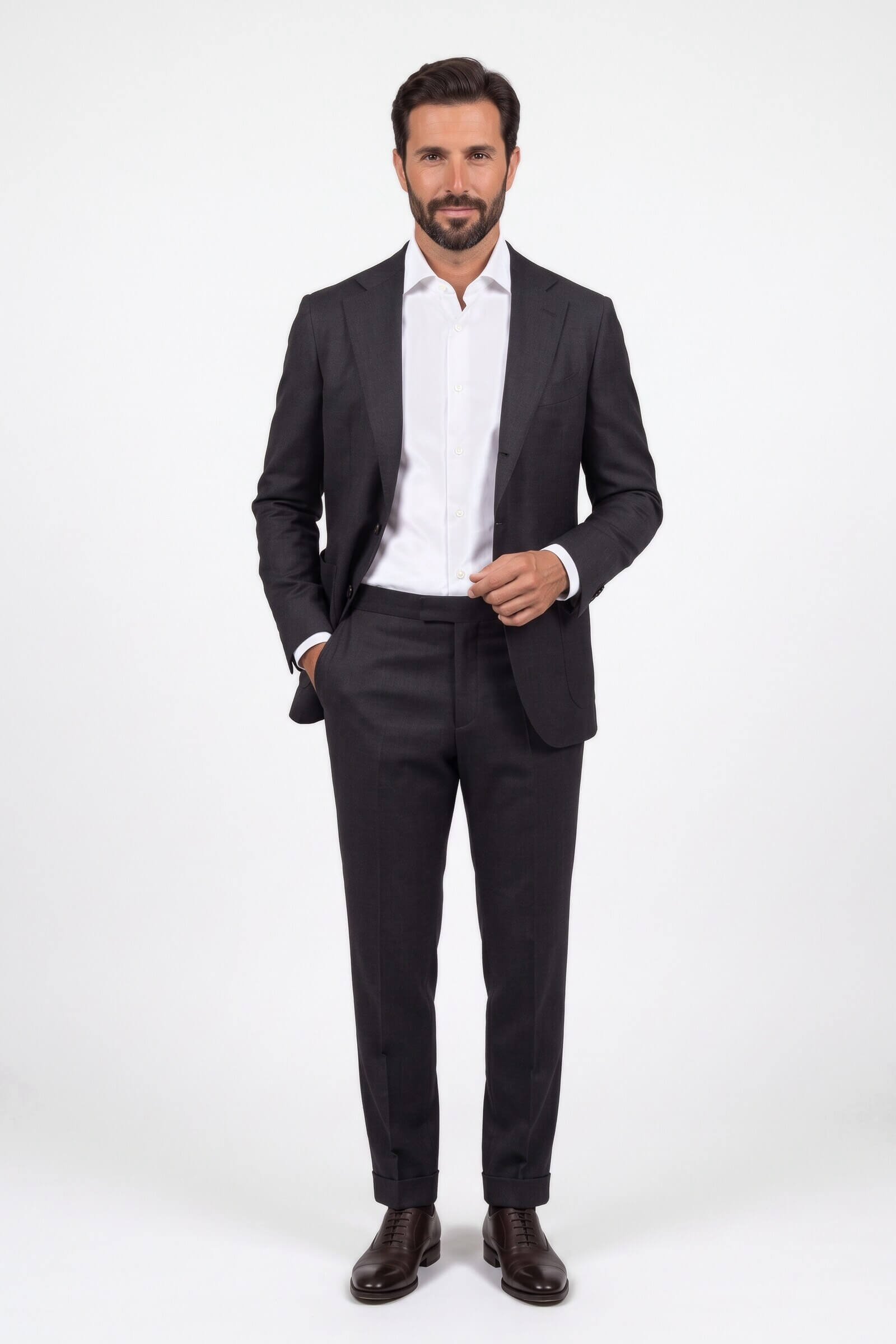 Camicia su misura Popeline Bianco in un look elegante