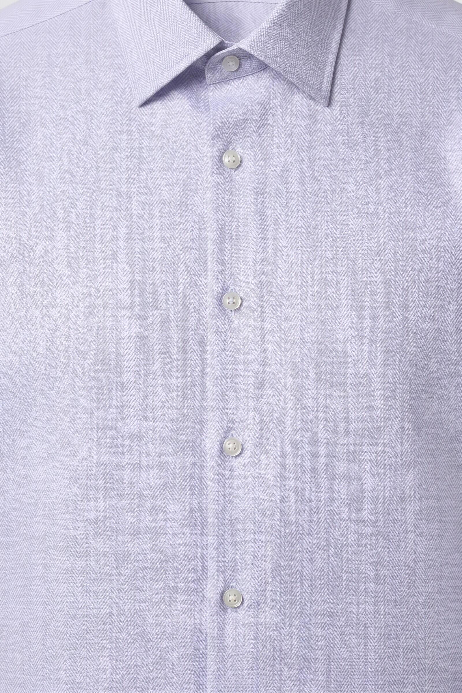 Dettaglio del tessuto Twill Spinato Millerighe Bianco